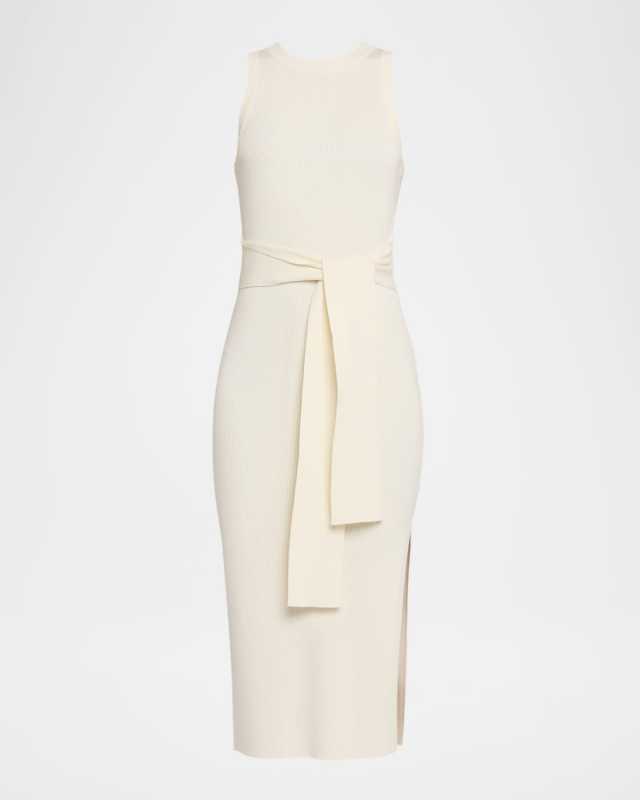 Piper Sleeveless Tie-Front Midi Dress